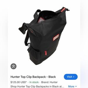Hunter “Top Clip Seatbelt” Backpack with Red Accents
